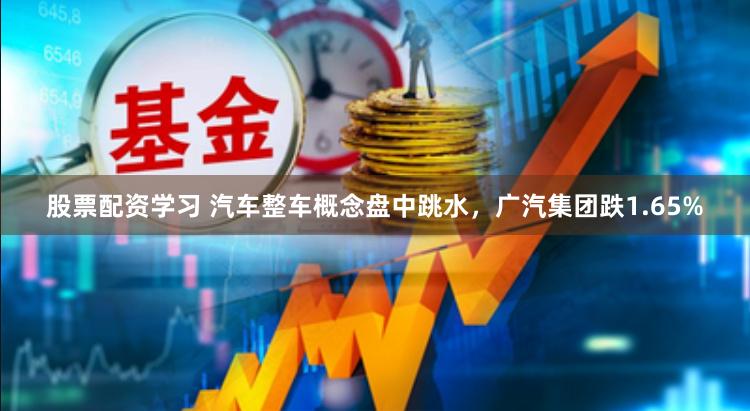 股票配资学习 汽车整车概念盘中跳水，广汽集团跌1.65%