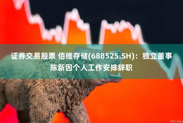 证券交易股票 佰维存储(688525.SH)：独立董事陈新因个人工作安排辞职