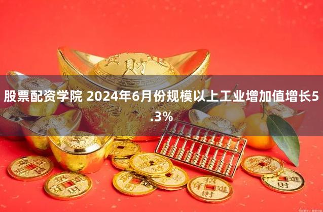 股票配资学院 2024年6月份规模以上工业增加值增长5.3%